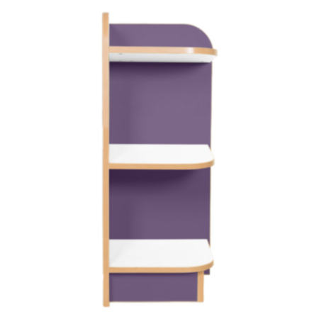 Kubbyclass Polar White 750mm Right Corner Library Bookcase