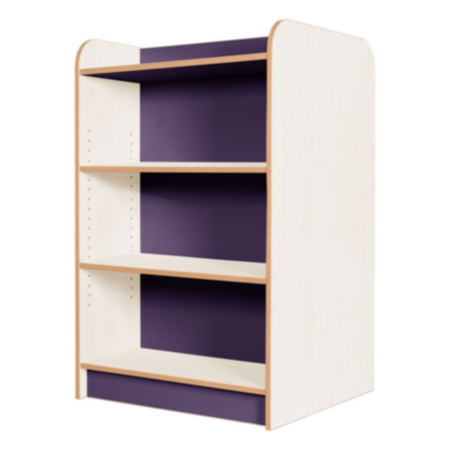 Kubbyclass Polar White 1000mm Double-Sided Library Bookcase
