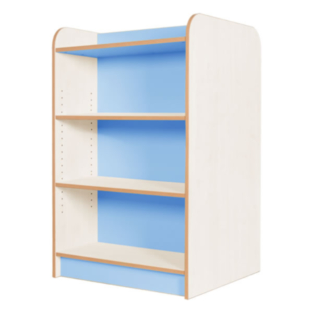 Kubbyclass Polar White 1000mm Double-Sided Library Bookcase