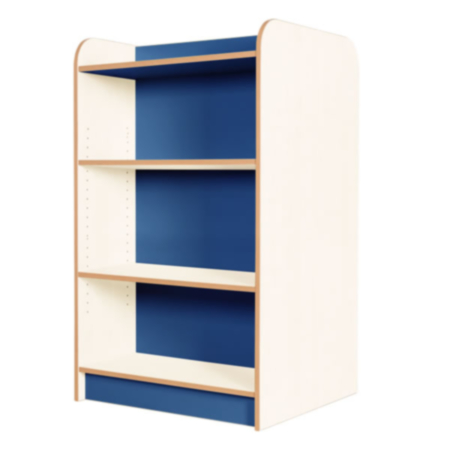Kubbyclass Polar White 1250mm Double-Sided Library Bookcase