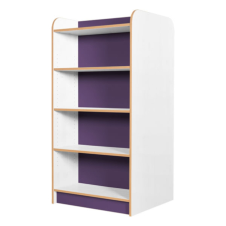 Kubbyclass Polar White 1500mm Double-Sided Library Bookcase