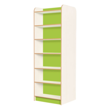 Kubbyclass Polar White 2000mm Double-Sided Library Bookcase