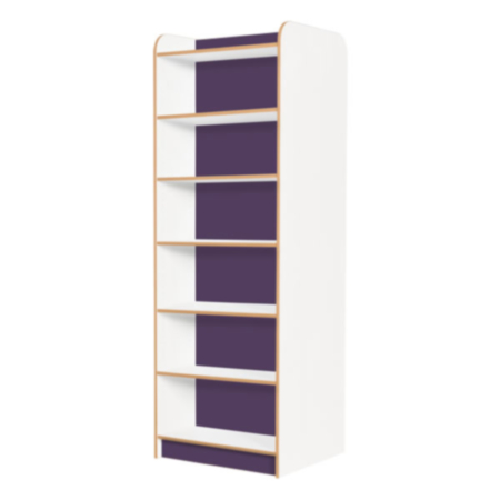 Kubbyclass Polar White 2000mm Double-Sided Library Bookcase