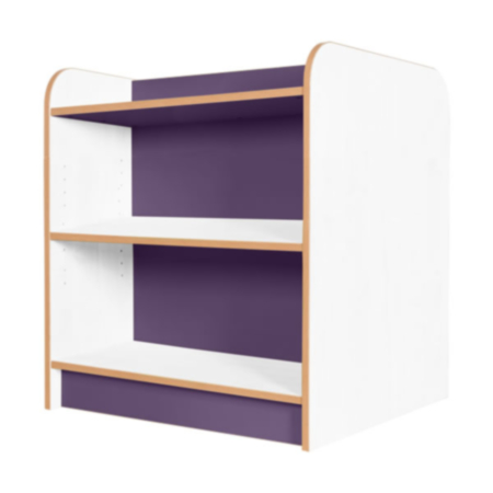 Kubbyclass Polar White 750mm Double-Sided Library Bookcase