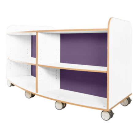 Kubbyclass 1500mm High Curved Polar Library Bookcase