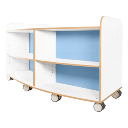 Kubbyclass 1500mm High Curved Polar Library Bookcase