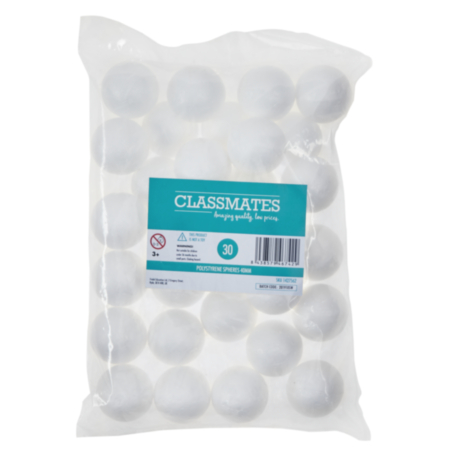Polystyrene Spheres 40mm  Pack 30