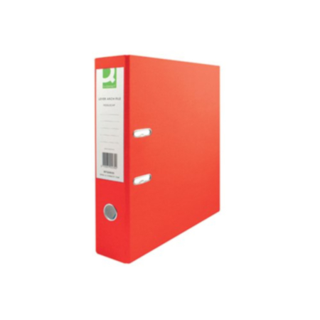 Q-Connect 70mm Lever Arch File Polypropylene A4 Red (Pack of 10) KF20021