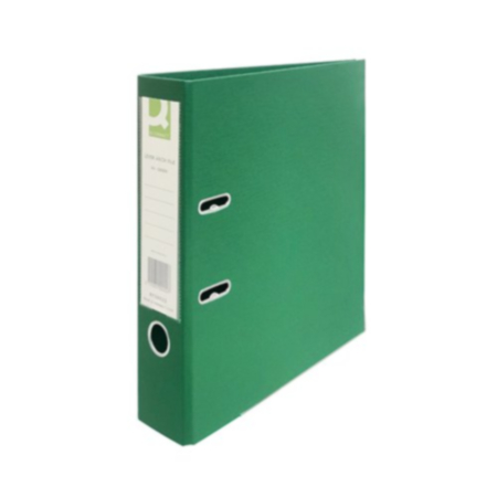 Q-Connect 70mm Lever Arch File Polypropylene A4 Green (Pack of 10) KF20022