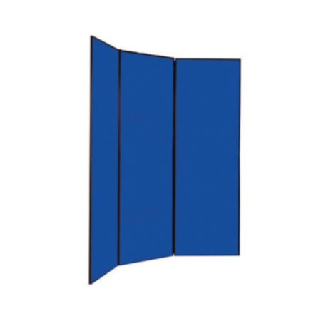 Q-Connect Multi-Fold Jumbo 3 Display Screen Black Frame 2700x1800mm Blue
