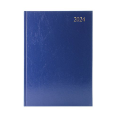 Desk Diary 2 Days Per Page A5 Blue 2024 KFA52BU24