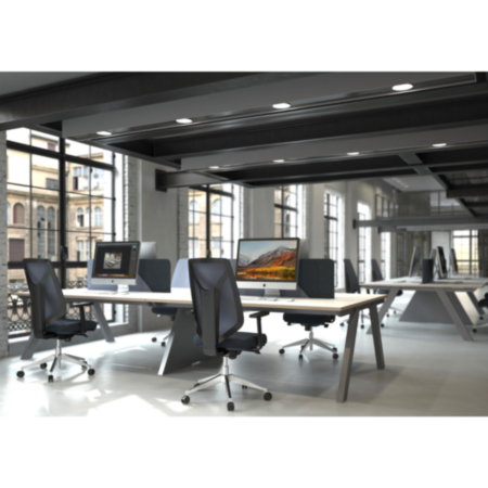 Kilo Back to Back 4 Person Office Bench Desk 