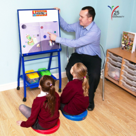 Little A-Frame Height Adjustable Whiteboard Mobile Easel with 1 Gratnells Tray