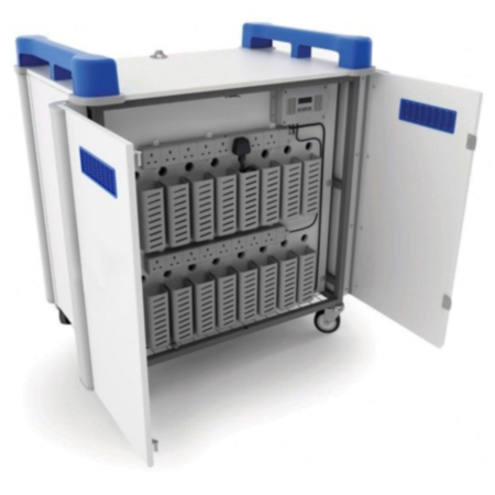 LapCabby 20V Laptop Storage &amp; Charging Trolley- Blue