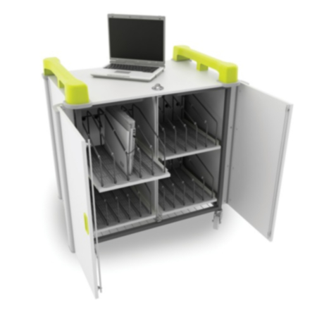 LapCabby 20V Laptop Storage &amp; Charging Trolley-Lime