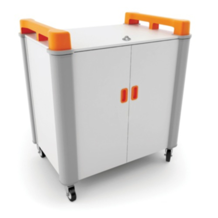 LapCabby 20V Laptop Storage &amp; Charging Trolley- Orange