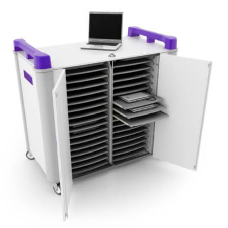 LapCabby 32H Laptop Storage &amp; Charging Trolley-Purple