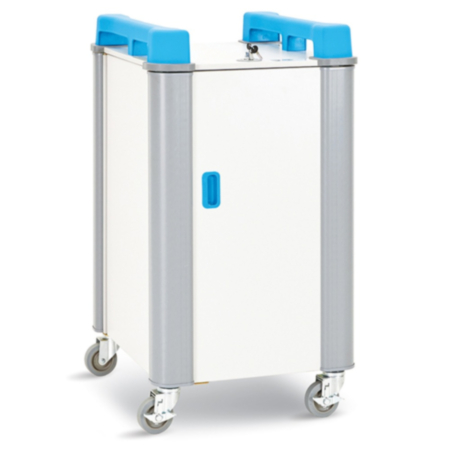 LapCabby Mini 20V Laptop Storage and Charging Trolley- Blue