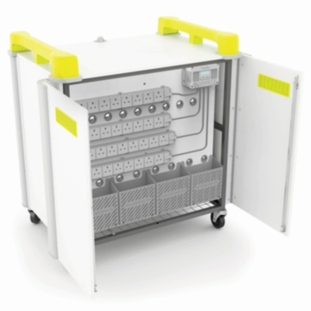 LapCabby Mini 32V Laptop Storage &amp; Charging Trolley-Lime
