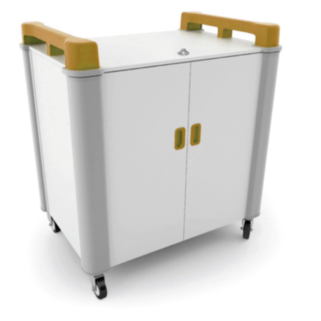 LapCabby 15V Vertical Laptop Storage and Charging Trolley - Orange