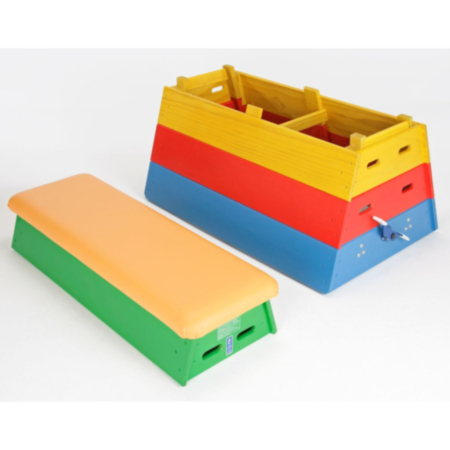 Indoor Physical Education 4 Tier Junior Wooden Vaulting Box for Schools