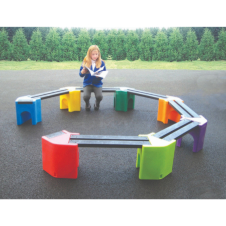 Outdoor Learning  Classroom Curve Bench Seating 