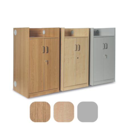 Classic Floor Standing Lectern with Lockable Storage Cupboard