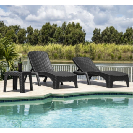 Genoa Rattan Stackable Low Table-Anthracite 