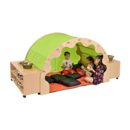 Play Pod with Bookcases Cushions and Canopy