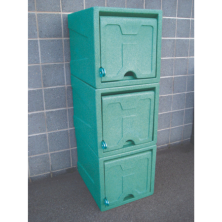 Large Plastic Outdoor Locker with Padlock - Single Locker Only