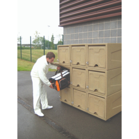 Large Plastic Outdoor Locker with Padlock - Single Locker Only
