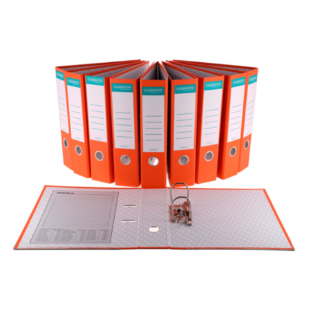 Classmates A4 Lever Arch Files Orange Pack 10