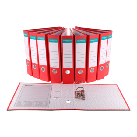 Classmates A4 Lever Arch Files Red Pack 10