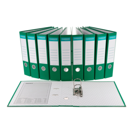 Classmates A4 Lever Arch Files Green Pack 10