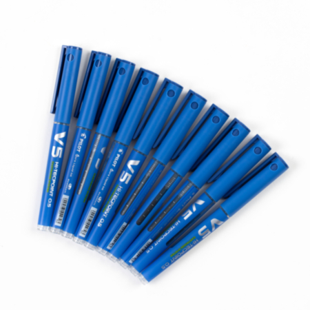 Hi-Tecpoint V5 Refillable Pen Blue Pack 10
