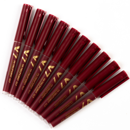 Hi-Tecpoint V7 Refillable Pen Red Pack 10