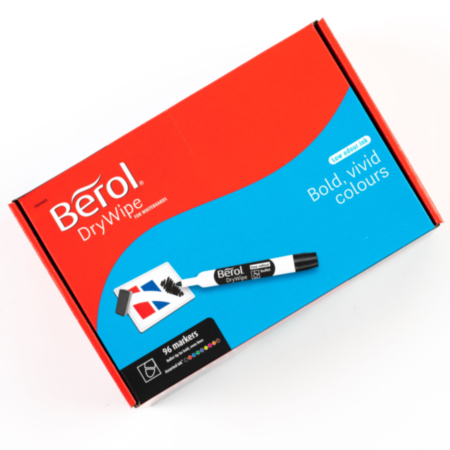 Berol Dry-Wipe Markers Asstd Bullet Pack 96