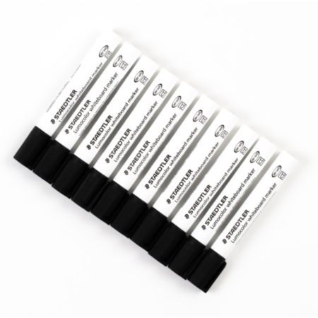 Lumocolor WBrd Marker Blk Pack 10