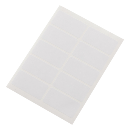 Plain White Labels 19x38mm Pack 100