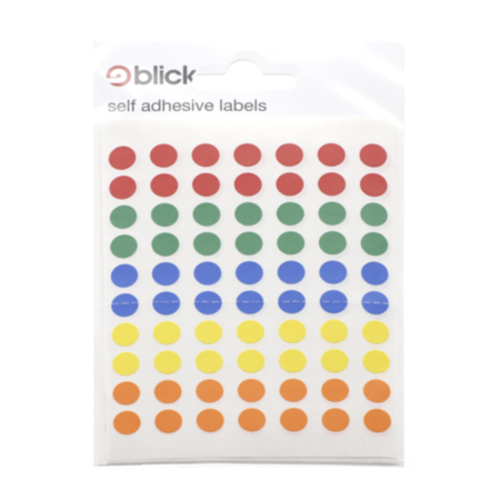 Coloured Circle Stickers 8mm Pack 350