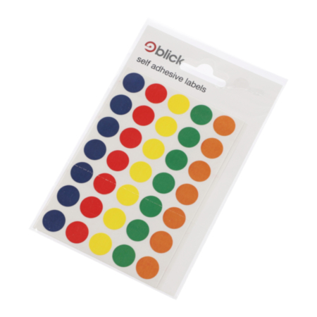 Coloured Circle Stickers 13mm Pack 140