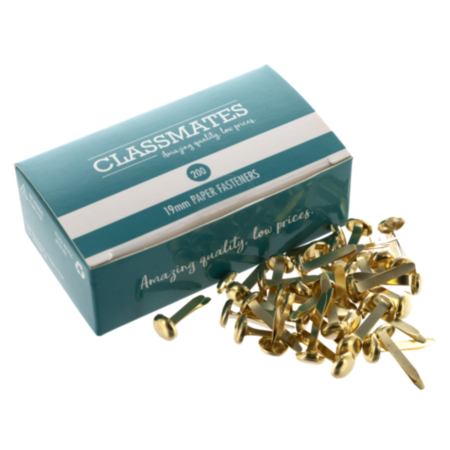 Classmates Paper Fasteners 19mm Box 200