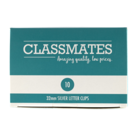 Letter Clips 32mm Silver Pack 10
