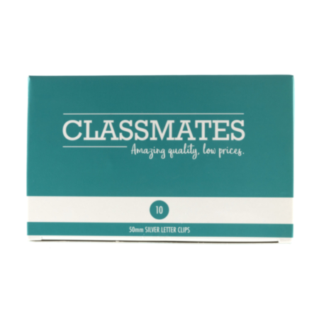Letter Clips 50mm Silver Pack 10