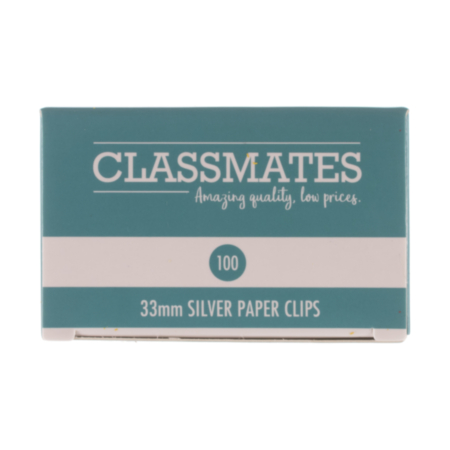 Classmates Paperclips 33mm Pack 100x10