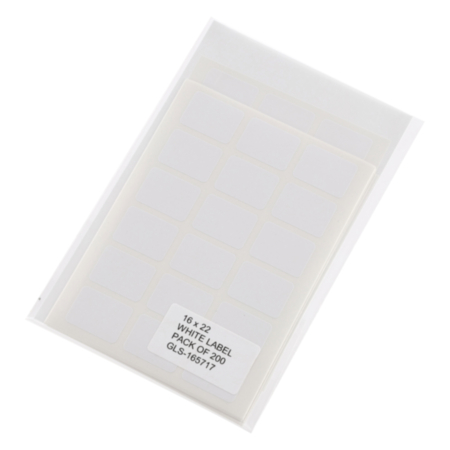 Plain White Labels 16x22mmPack 200