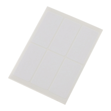 Plain White Labels 25x50mm Pack 100