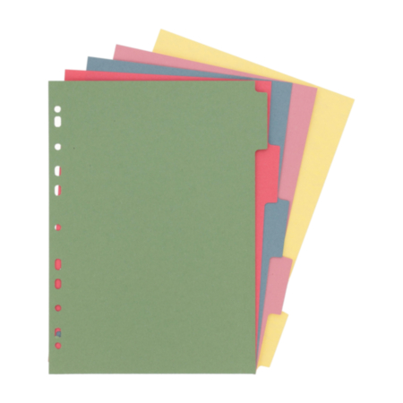 Classmates A4 Index Dividers 5part Pack 50