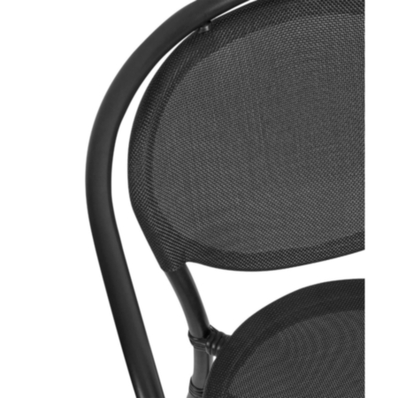 Lyon Black Textilene and Aluminium Outdoor Armchair