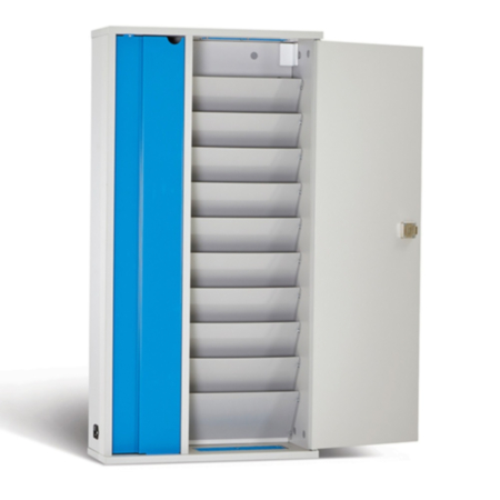 LapCabby Lyte Blue Wall 10 ICT Storage Unit